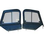 1997-2006 Jeep Wrangler TJ LJ Black Half Door Uppers Sliding Glass