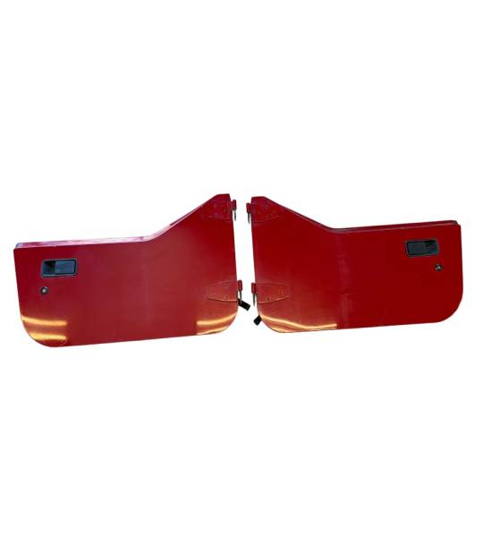 1997-2006 Jeep Wrangler TJ LJ Red Half Doors Tan Panels