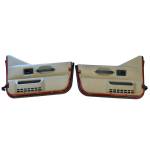 1997-2006 Jeep Wrangler TJ LJ Red Half Doors Tan Panels