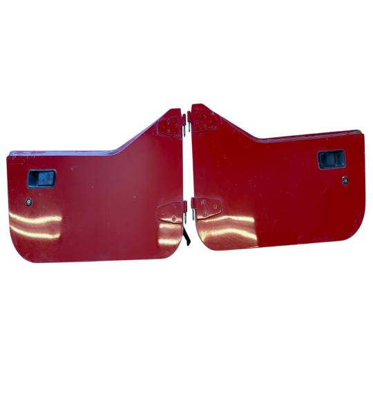 1997-2006 Jeep Wrangler TJ LJ Red Half Doors Gray Panels