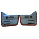 1997-2006 Jeep Wrangler TJ LJ Red Half Doors Gray Panels
