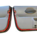 1997-2006 Jeep Wrangler TJ LJ Red Half Doors Gray Panels