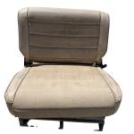 1987-1995 Jeep Wrangler YJ Rear Seat Ivory Tan Logo Vinyl