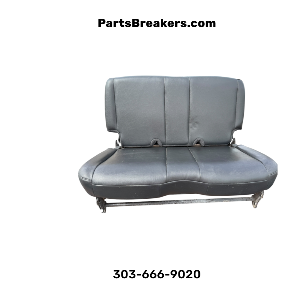 2003-2006 Jeep Wrangler TJ LJ Rear Bench Seat Dark Gray Black Leather OEM