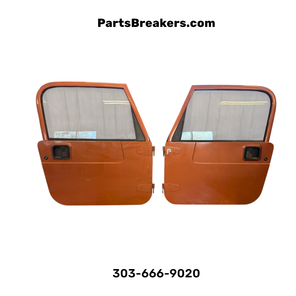 1997-2006 Jeep Wrangler TJ LJ Full Door Set Doors Driver Passenger Amber Fire Pearl PV3 XV3 | OEM