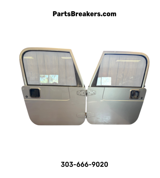 1997-2006 Jeep Wrangler TJ LJ Full Door Set Doors Driver Passenger Silverstone Metallic PS5 | OEM