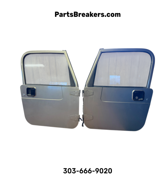 1997-2006 Jeep Wrangler TJ LJ Full Door Set Doors Driver Passenger Light Khaki Metallic PJC | OEM