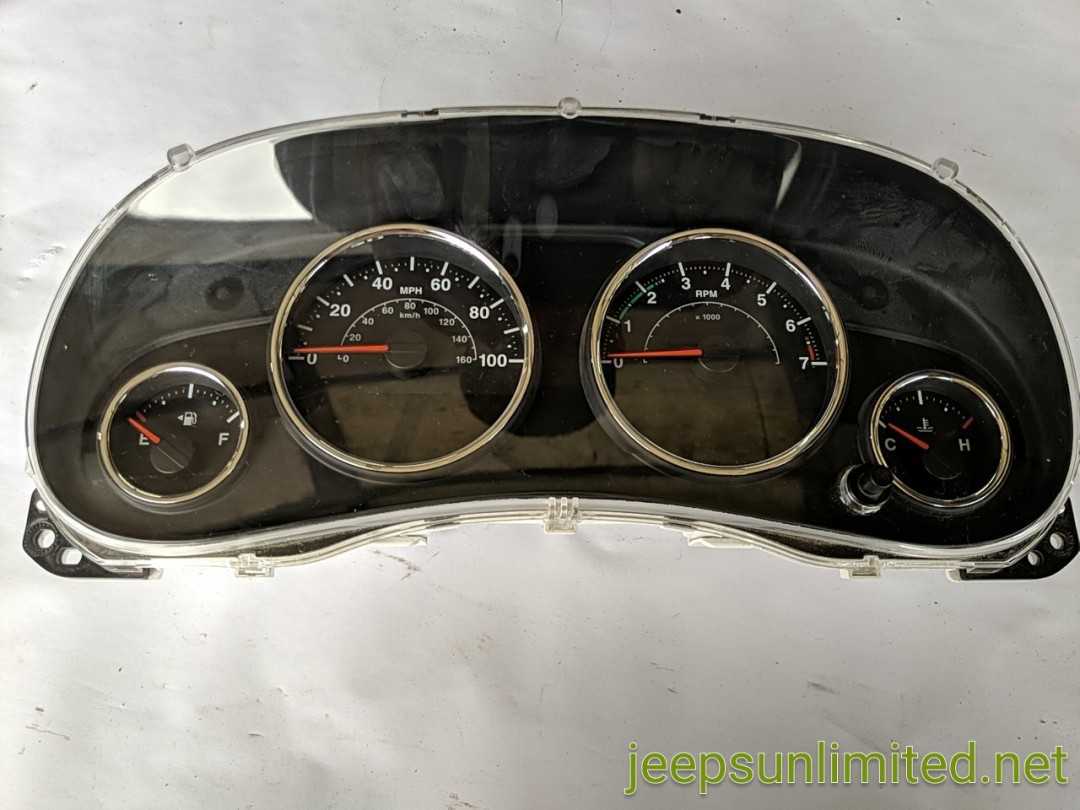 Instrument Gauge Cluster Speedometer 52,000 Miles 14-18 JK 56054392AF