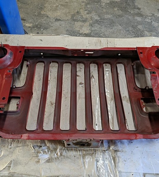 Wrangler YJ Grille Grill Headlight Mounting Panel Radiator Support Red 1987-1995 500778