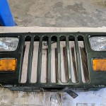 Wrangler YJ Grille Radiator Support Headlights Marker Lights Green 1987-1995 500780