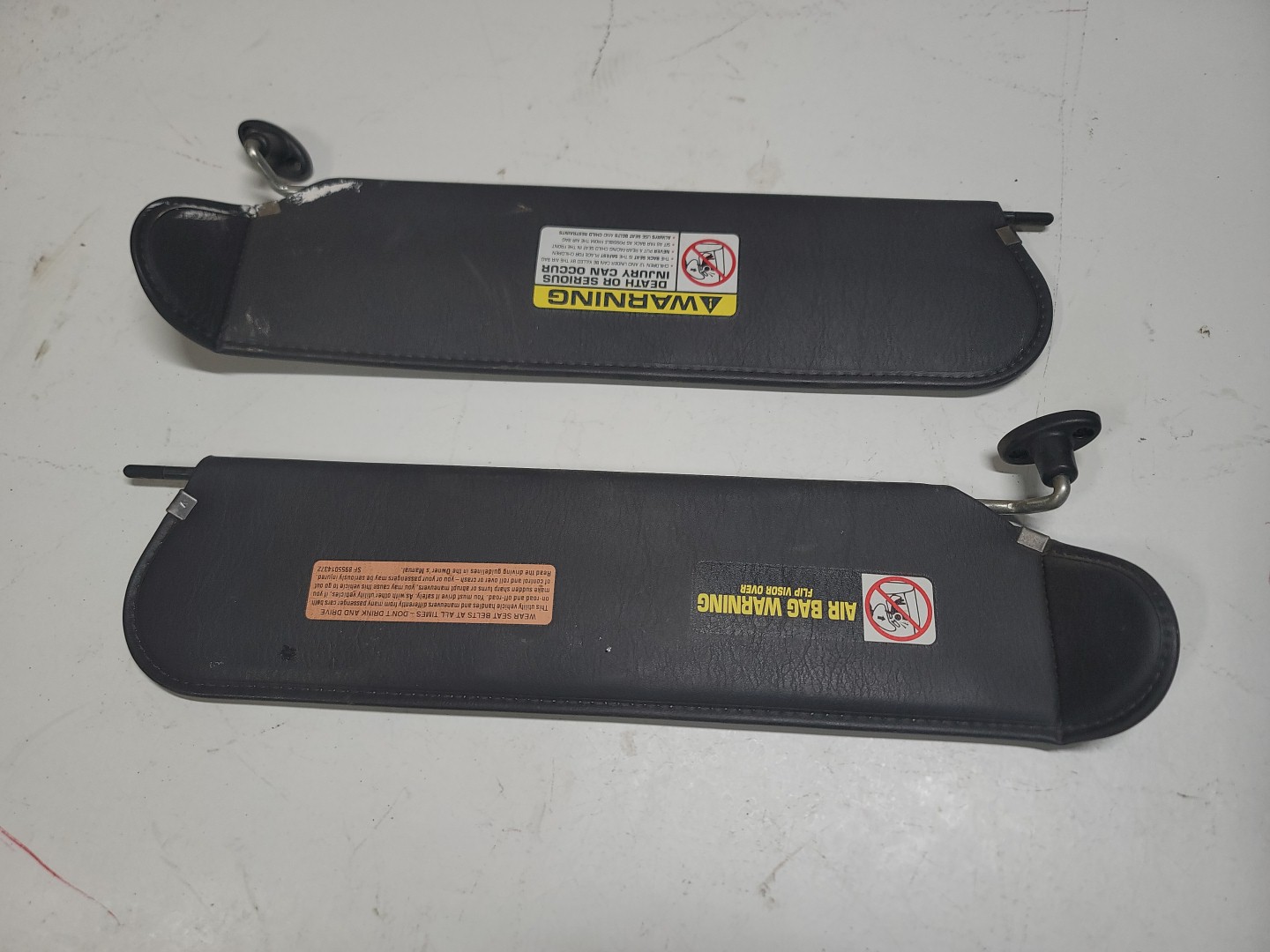 Wrangler TJ Sun Visor Set Driver and Passenger Side 97-02