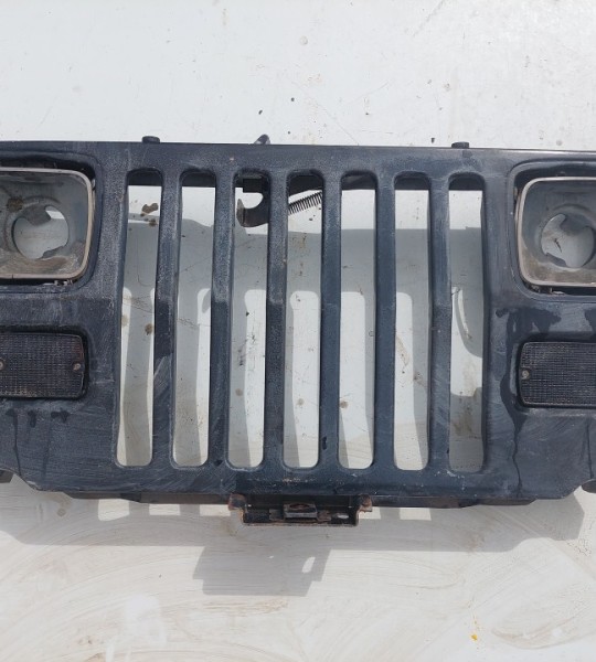 Wrangler YJ Grille Grill Headlight Mounting Panel Radiator Support Dark Gray Black 1987-1995 501679