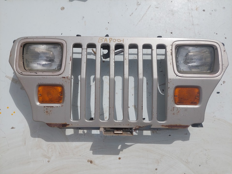 Wrangler YJ Grille Grill Headlight Mounting Panel Radiator Support Silver Pearl 1987-1995 501680