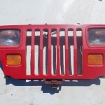Wrangler YJ Grille Grill Headlight Mounting Panel Radiator Support Red 1987-1995 501684