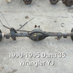 Wrangler YJ Rear Axle Assembly Dana 35 with 3.55 Gear Ratio 53004684 1990-1995