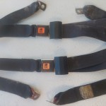 Wrangler YJ Rear Seat Belt Set Buckles Receivers Lap Belts 87-91